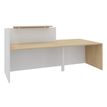 0404052435900-Banque d'accueil OLA - Ensemble composé d'un module haut + un module PMR et d'une tablette chêne clair - L222,5 cm-P_405243590_2-1