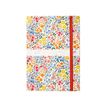 3147280295706-Agenda à élastique Oxford Flowers - 1 jour par page  - 15 x 21  cm - Décor Peps - Hamelin--0