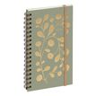 3660942088305-Agenda de poche Végétal Espace 16S spiralé - 1 semaine sur 2 pages -  9 x 16 cm - Vert/Or - Exacompt--0