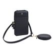 3664447203928-Oberthur Lisbonne - Sac Téléphone Noir – Petit Sac Bandoulière Élégant Mix-Matière, Porte-Monnaie Am-P_405246753_6-3