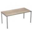 Bureau droit Trend - L120 - pieds arches - plateau imitation chêne canadien