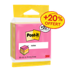 0404052536317- Post-it® - Cube de Notes - 76 mm x 76 mm - 390 Feuilles/Bloc - 100% PEFC - rose--0