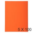 Exacompta Forever - 5 Paquets de 100 Chemises - 220 gr - orange