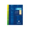Clairefontaine - feuilles simples 17x22 cm - 100 pages - grands carreaux (Seyes) - perforées - jaune