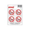 Pickup - Pictogramme - Interdit de fumer - 4 autocollants