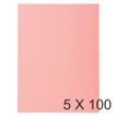 Exacompta Forever - 5 Paquets de 100 Chemises - 170 gr - rose