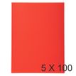 Exacompta Forever - 5 Paquets de 100 Chemises - 170 gr - rouge