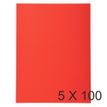 Exacompta Forever - 5 Paquets de 100 Chemises Folio - 170 gr - rouge