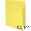 Exacompta Forever - 5 Paquets de 100 Chemises à bord décalé - 170 gr - jaune