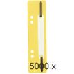 Exacompta - 5000 Fixe-dossiers à lamelle polypropylène - jaune