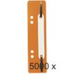 Exacompta - 5000 Fixe-dossiers à lamelle polypropylène - orange