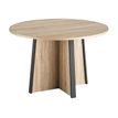 Table de réunion ronde MAMBO - Chêne Sonoma/noir