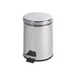 3700008512747-Techline - Poubelle à pédale inox 5L - couvercle basculant-Angle droit-0