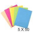 Exacompta Forever - 5 Paquets de 50 Chemises imprimées - 220 gr - couleurs assorties