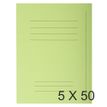Exacompta Forever - 5 Paquets de 50 Chemises imprimées - 220 gr - vert vif