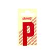 8711234223159-Pickup - Étiquette autocollante - 90 mm - Lettre P - rouge brillant-Avant-1