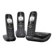 Gigaset AS405A Trio - téléphone sans fil - système de répondeur avec ID d'appelant + 2 combinés supplémentaires
