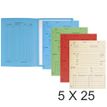 Exacompta - 5 Paquets de 25 Dossiers de procédure - couleurs assorties