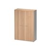 Armoire haute JAZZ+ - L120 x H183 x P48 - 2 portes - 4 étagères - Hêtre ambré