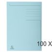 Exacompta Forever - 100 Chemises imprimées format folio - 280 gr - bleu clair