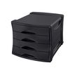 4049793022697-Esselte Vivida - Module de classement 4 tiroirs - noir-Angle droit-0