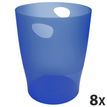 Exacompta Ecobin - 8 Corbeilles à papier - bleu royal translucide