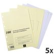 3157401001512-Exacompta - 5 Recharges pour reliure juridique 4 ou 6 anneaux - 100 feuillets A4 foliotés--0