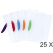Exacompta - 25 Chemises Clip de présentation - A4 - couleurs transparentes assorties