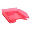 9002493014909-Exacompta COMBO Glossy - 6 Corbeilles à courrier framboise translucide-Angle gauche-1