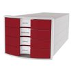 4012473101739-HAN Impuls - Module de classement 4 tiroirs - gris/rouge-Angle droit-1