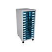 3219090959748-Module de rangement à roulettes 12 tiroirs - anthracite/bleu-Angle gauche-0