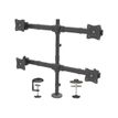 0065030867795-StarTech.com ARMQUAD - Bras support pour 4 écrans jusqu'à 27" - fixation pince - noir-Angle droit-0