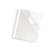 Fellowes - 100 couvertures à reliure pour machine thermique A4 (21 x 29,7 cm) - 200 g/m² - 3 mm - face transparente, dos carton blanc