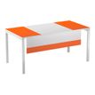 Voile de fond pour bureau EASYDESK L140cm - Blanc/orange
