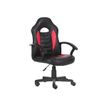 3760185029407-Fauteuil gamer ANZIO - accoudoirs fixes - noir et rouge-Angle gauche-1
