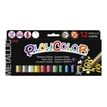 8414213101218-Playcolor One Metallic - Marqueur - gouache - non permanent - pour bois, carton - couleurs métalliques assorties - 10 g -P_500439_2-0