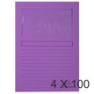 Exacompta Forever - 4 Paquets de 100 Chemises à fenêtre - 120 gr - lilas