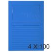 Exacompta Forever - 4 Paquets de 100 Chemises à fenêtre - 120 gr - bleu vif