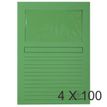 Exacompta Forever - 4 Paquets de 100 Chemises à fenêtre - 120 gr - vert vif