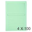 Exacompta Super 160 - 4 Paquets de 100 Chemises à fenêtre - 160 gr - vert clair