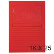 Exacompta Forever - 16 Paquets de 25 Chemises à fenêtre - 120 gr - rouge