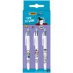 3086123686694-BIC 4 Couleurs Messages - 3 Stylos à bille 4 couleurs - 1 mm - Décors assortis Collection Exams--0