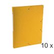Exacompta Exabox - 10 Boîtes de classement en carte lustrée - dos 25 mm - jaune