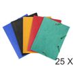 Exacompta - 25 Chemises à 3 rabats - 12 x 16 cm - couleurs assorties
