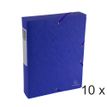 Exacompta Exabox - 10 Boîtes de classement en carte lustrée - dos 60 mm - bleu