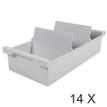 9002493042070-Exacompta - 14 Boîtes à fiches avec 2 intercalaires - A6 - pour 600 cartes - gris lumière--0