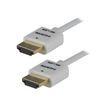 MCL Samar - HDMI avec câble Ethernet - HDMI (M) pour HDMI (M) - support 4K - 2 m - blanc -Sachet