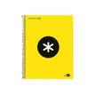 Antartik - Cahier à spirale A5 - 240 pages - petits carreaux (5x5 mm) - jaune