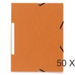 Exacompta - 50 Chemises recyclées à 3 rabats - A4 - orange