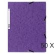 Exacompta - 50 Chemises à 3 rabats - A4 - violet